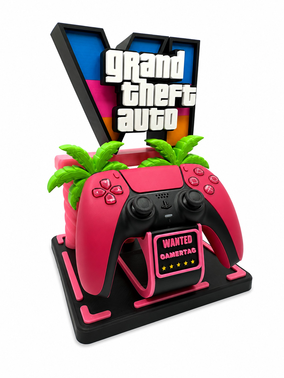 Universal Gaming Controller Stand Holder – 3D Printed Desk Display for PS5, Xbox