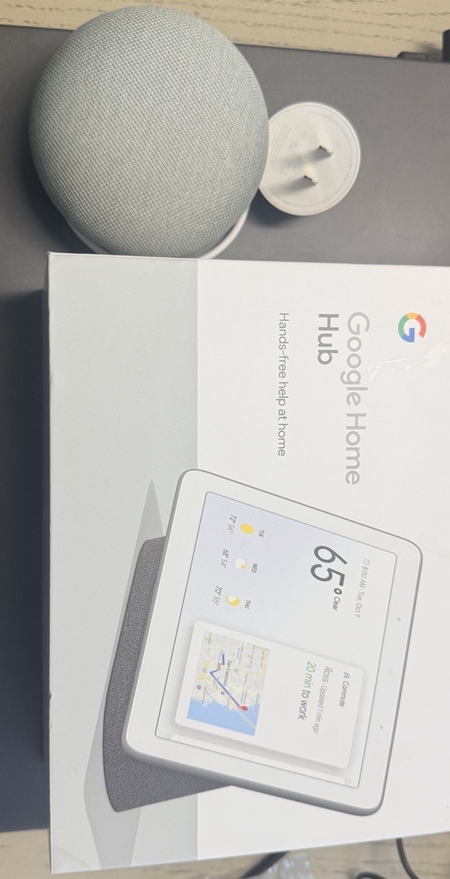 Lot Google Nest Hub 1st Gen + Nest Mini 2nd Gen Coral - Used, Reset