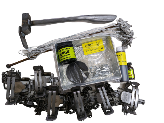 Bridger #1.75 Offset Coil Spring Coyote Fox Trapping Package Trapping