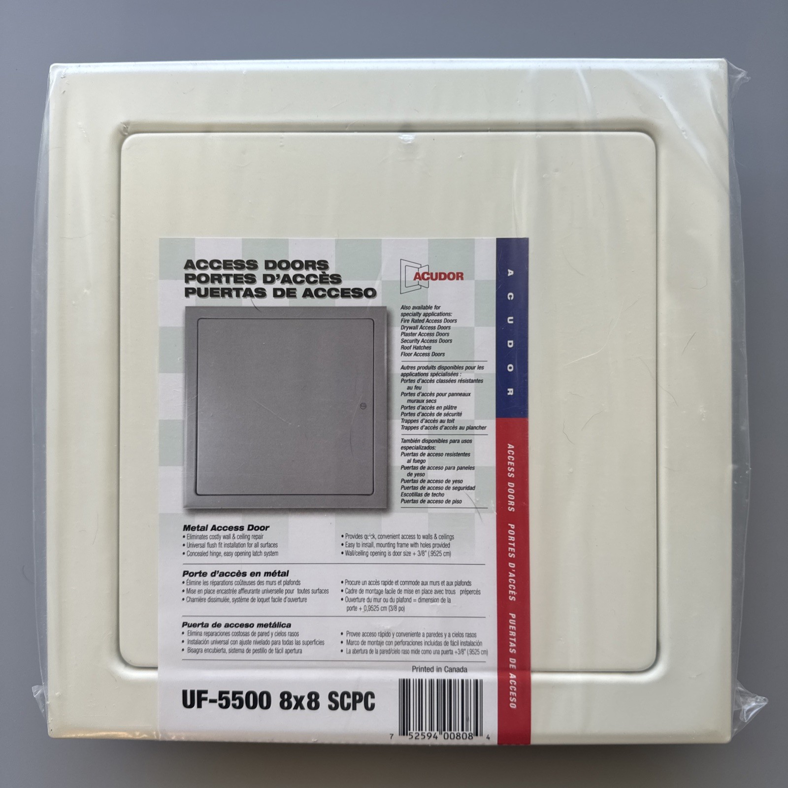 Acudor  UF-5500 Metal Access Door 8 x 8 White NEW