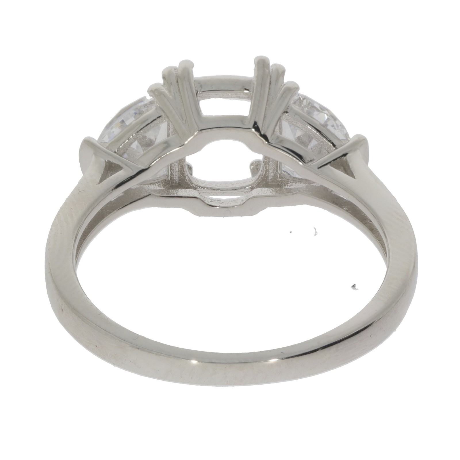 Sterling Silver Semi Mount Ring Setting Cushion CU 9x7mm