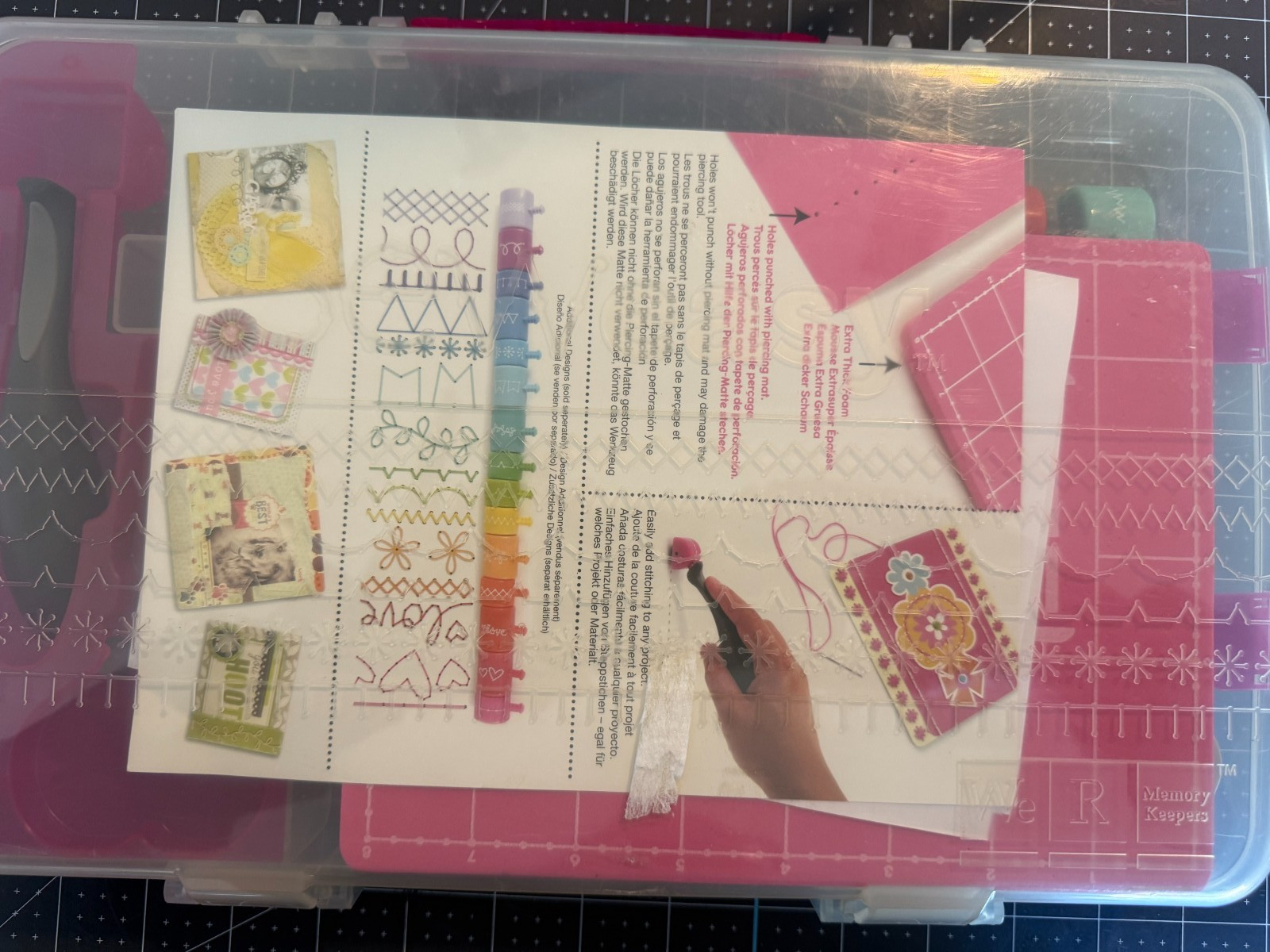 We R Memory Keepers Sew Easy w Case, Floss Cards, 8Heads, Mat, Tool