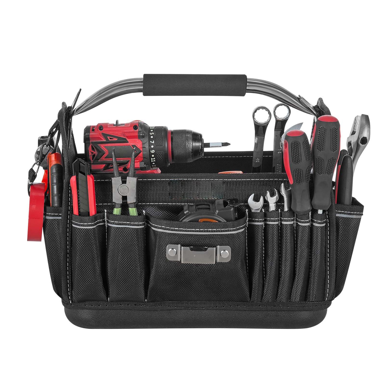 Tool Bag, 13 Inch, 33 - Pocket Open Top Tool Tote, Portable Electrical