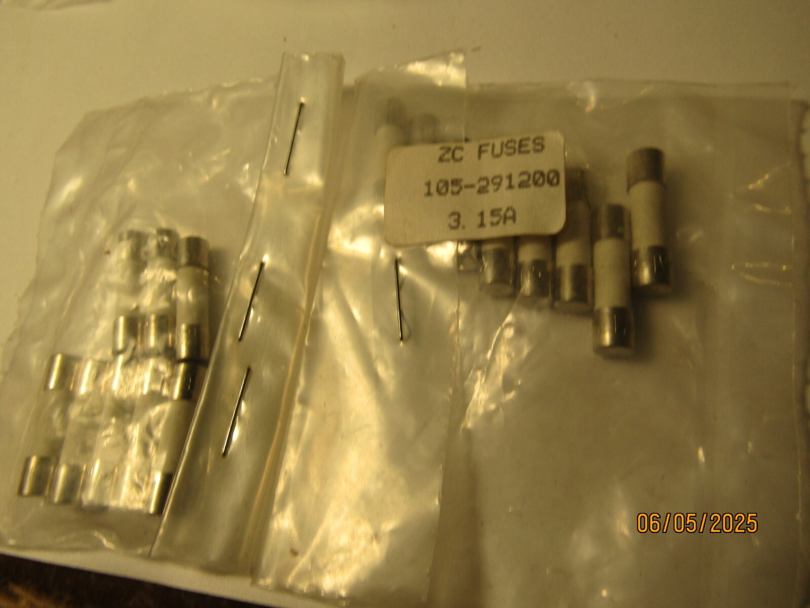 Siemens Cerberus Pyrotronics ZC Fuses 3.15A 105-291200 2 Packages of 8 Each 16 T