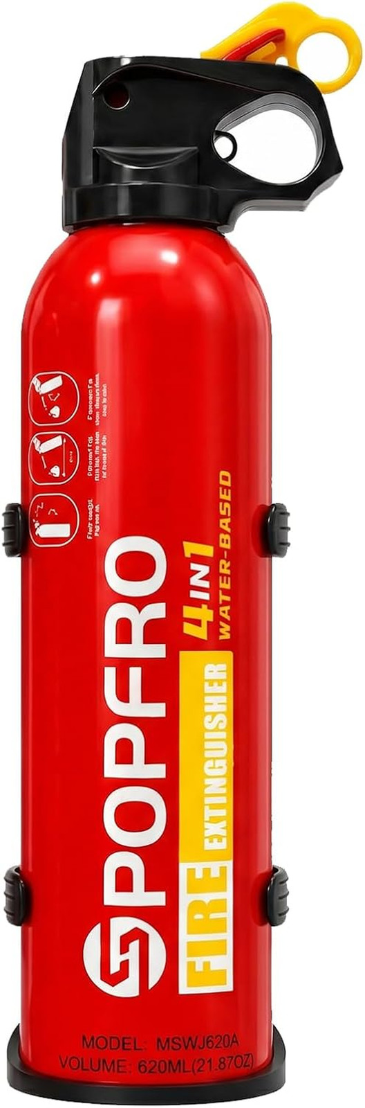 Portable Fire Extinguisher | 4-In-1 Small Fire Extinguisher for Home, Garage, Ki
