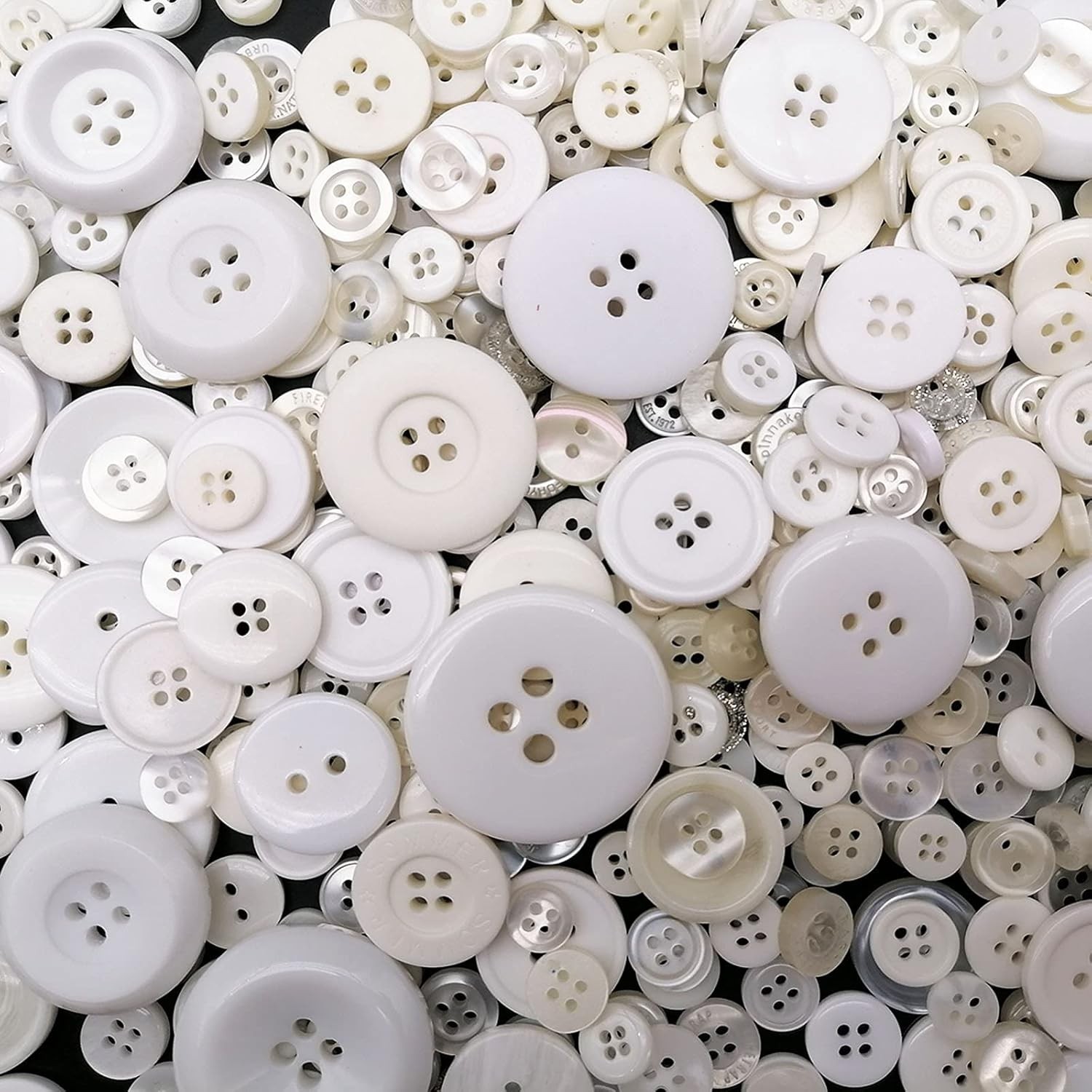 600-700Pcs White Buttons for Crafts Bulk Craft A,