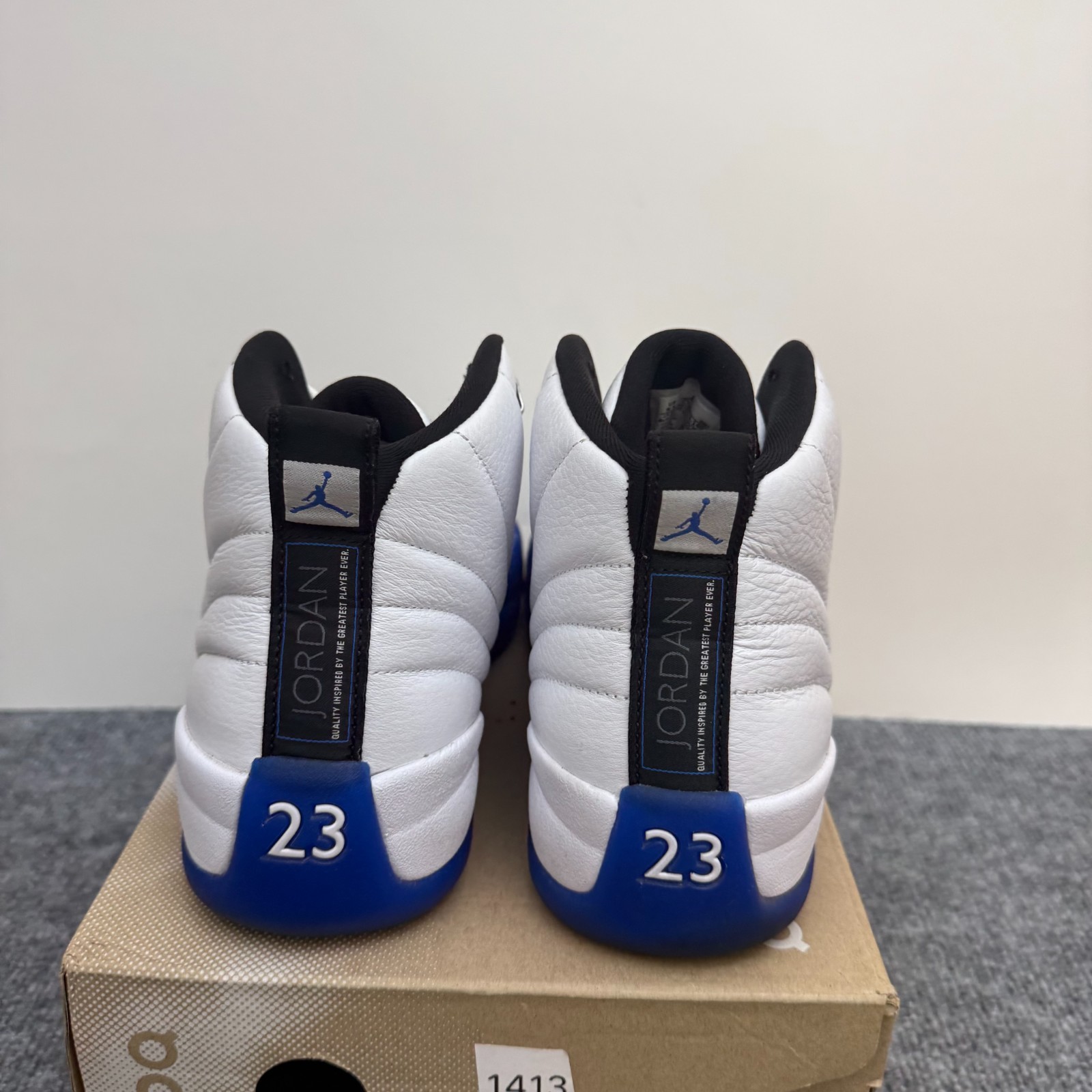 Nike Air Jordan 12 Retro "Blueberry" White Black Game CT8013 140 Men's Size 9.5