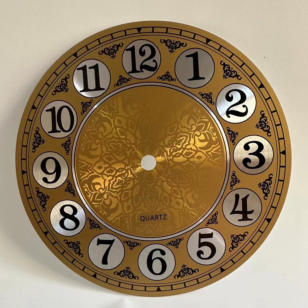 Aluminium Wall Clock Face for DIY Projects Featuring Clear Arabic Numerals