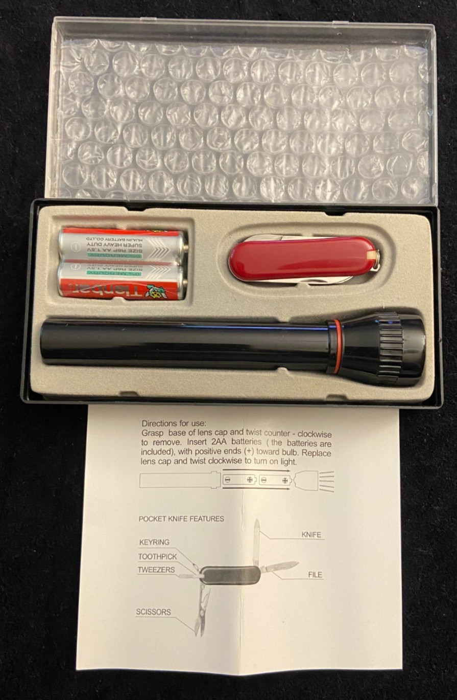 Aspen Direct Pocket Knife & Flashlight  New in Box