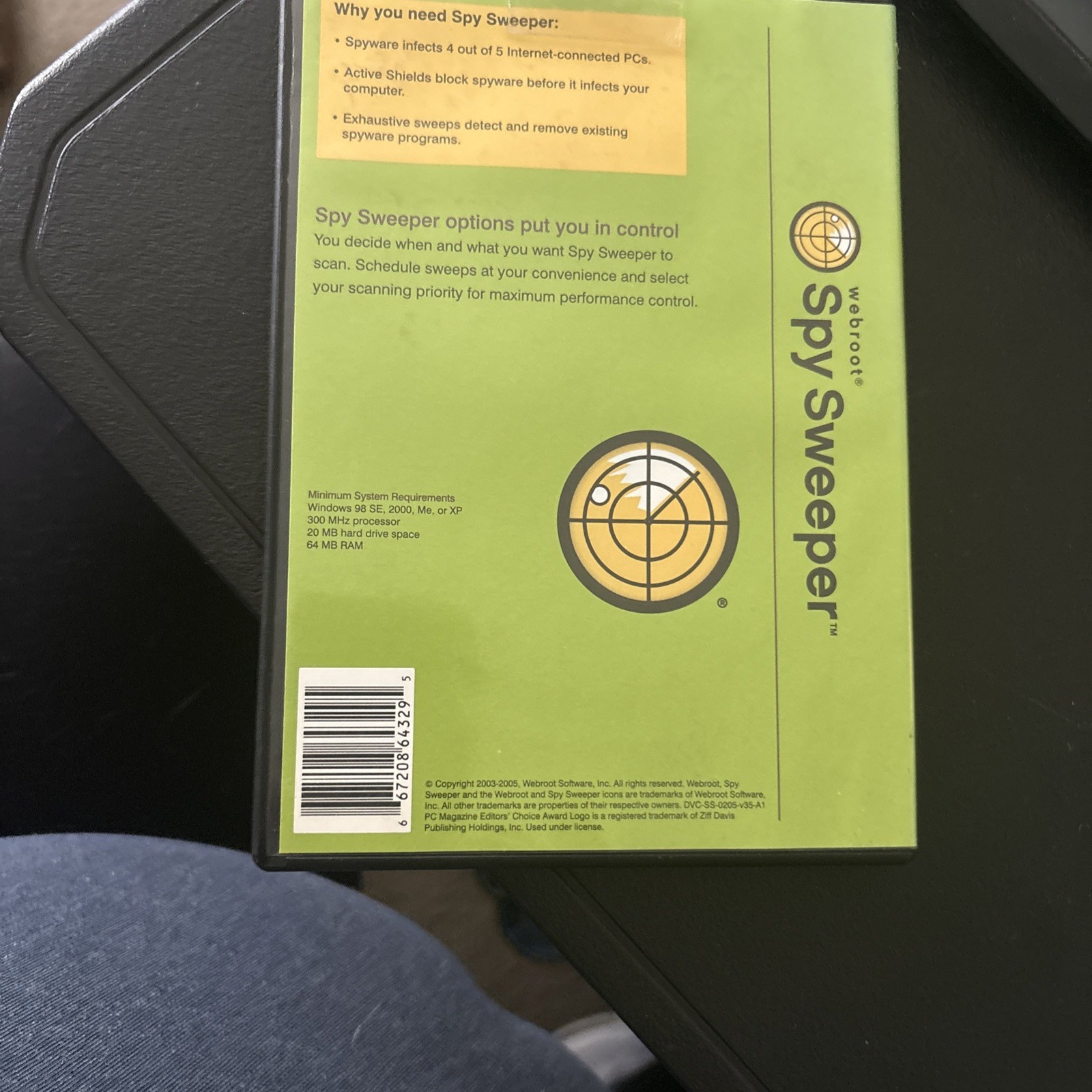 Webroot Software Spy Sweeper 3.0 CD-ROM Stop Spyware Computer Software Sept 2004