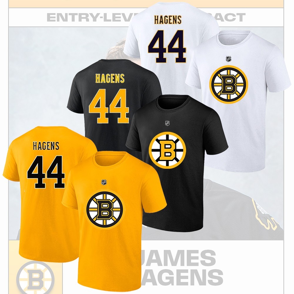 James Hagens #44 Boston Bruins Team Name & Number Player Unisex Fan Gifts