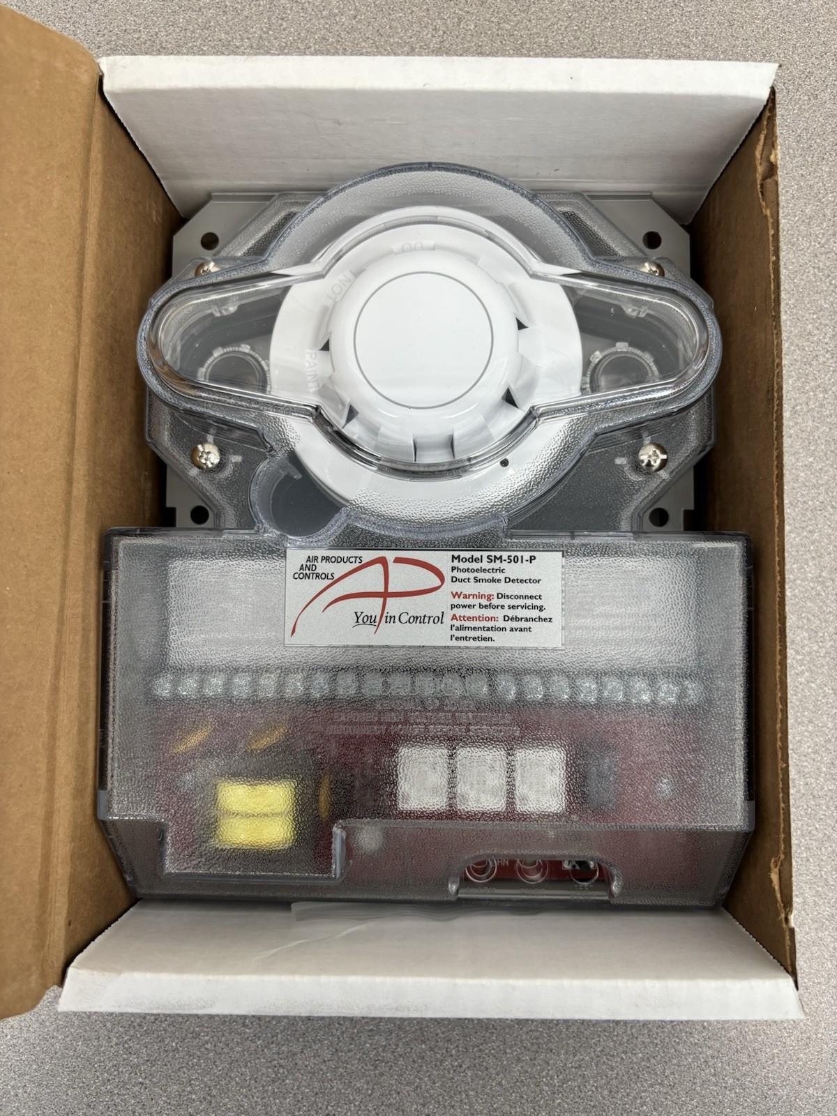 NEW Open Box APC SM-501-P, 4-Wire Smoke Detector, Plastic, 2-1/4” H