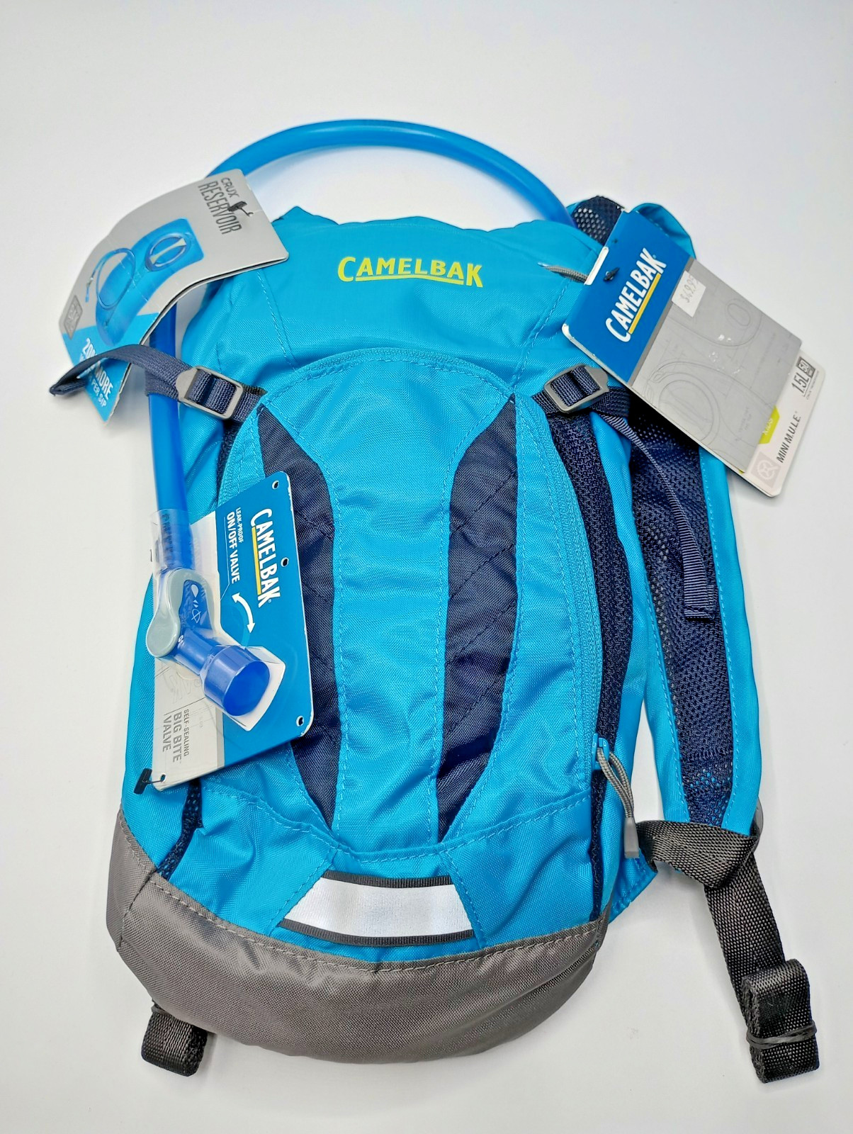 Camelbak Kids Mini Mule Hydration Backpack Blue 1.5L 50oz MTB Bike Hiking NEW