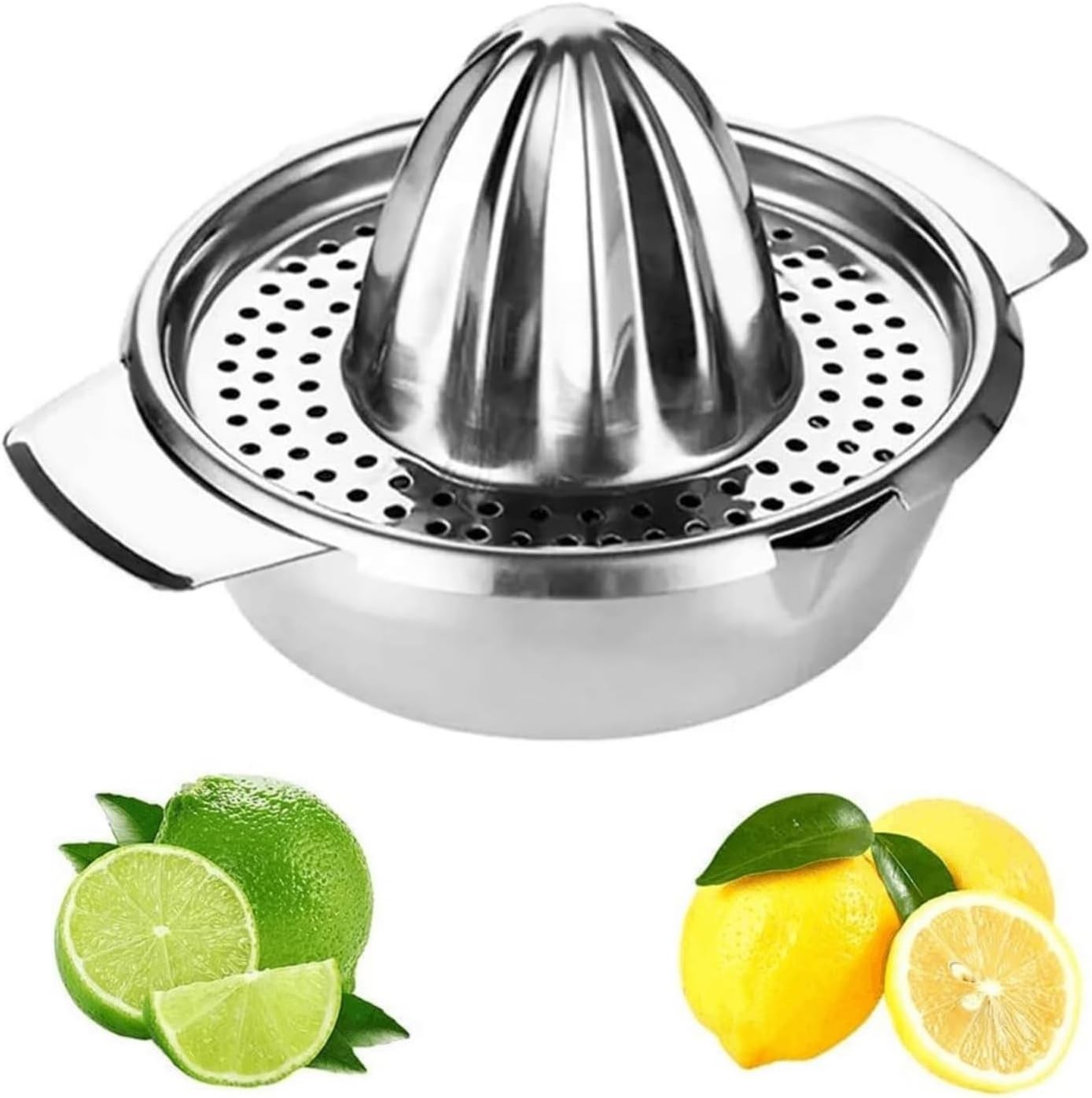 Manual Stainless Steel Citrus Juicer for Kitchen - Hand Squeezer for Fruit