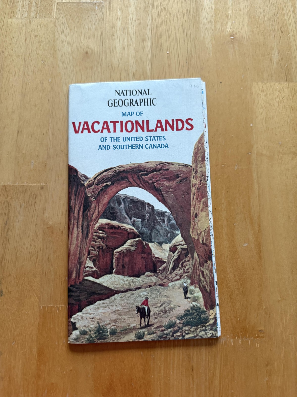 Vintage 1966 National Geographic Vacationlands Map USA Southern Canada Travel