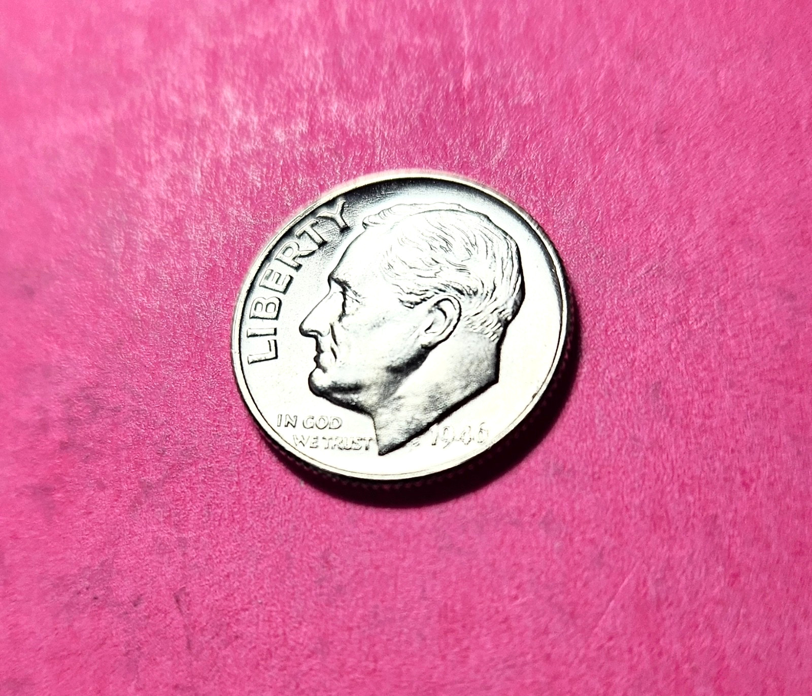 1946 Roosevelt Dime From High Grade Collection. Bright Lustrous. 90% Silver