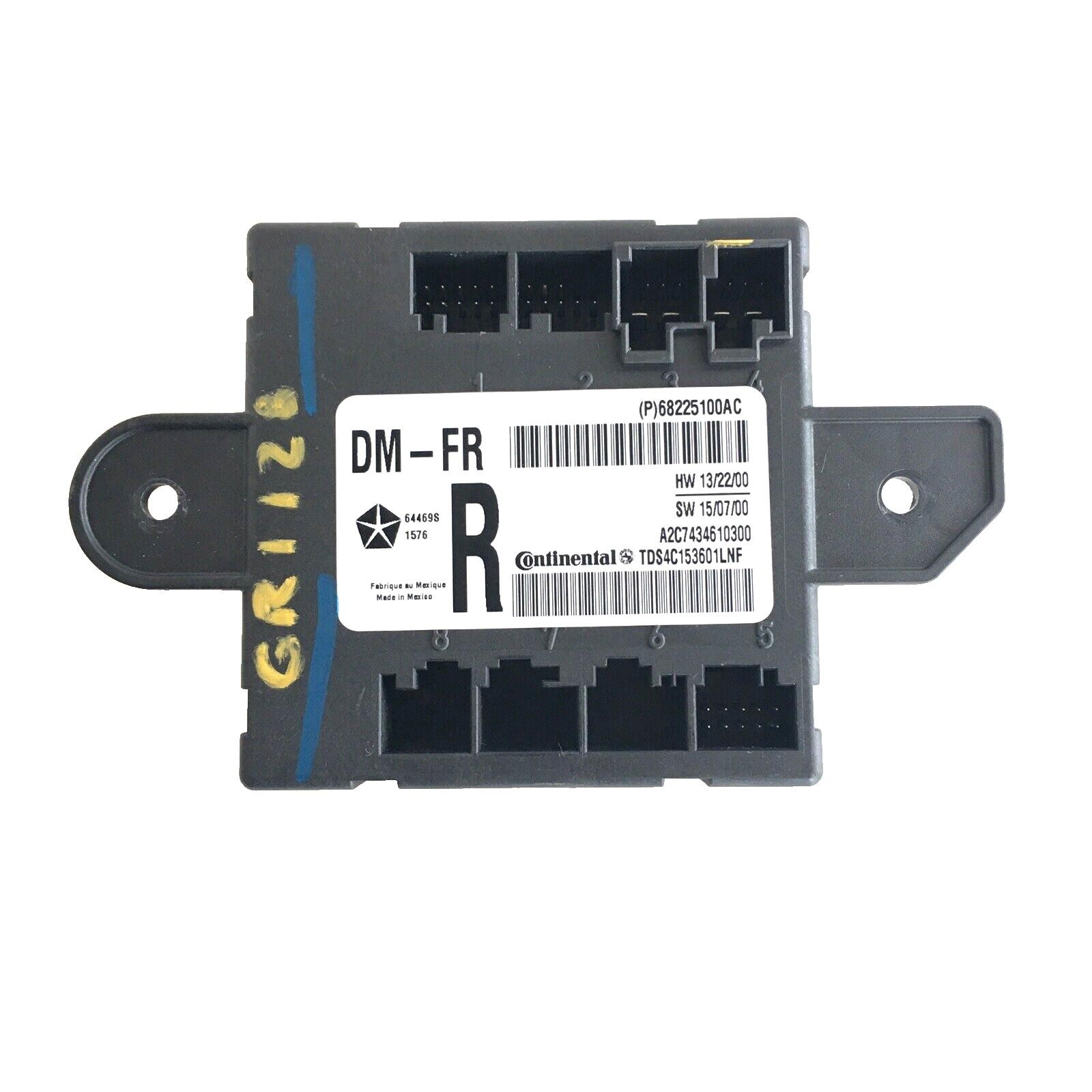 Right Passenger Door Module, 2014-2018 Ram 1500 68225100AC Manual Fold