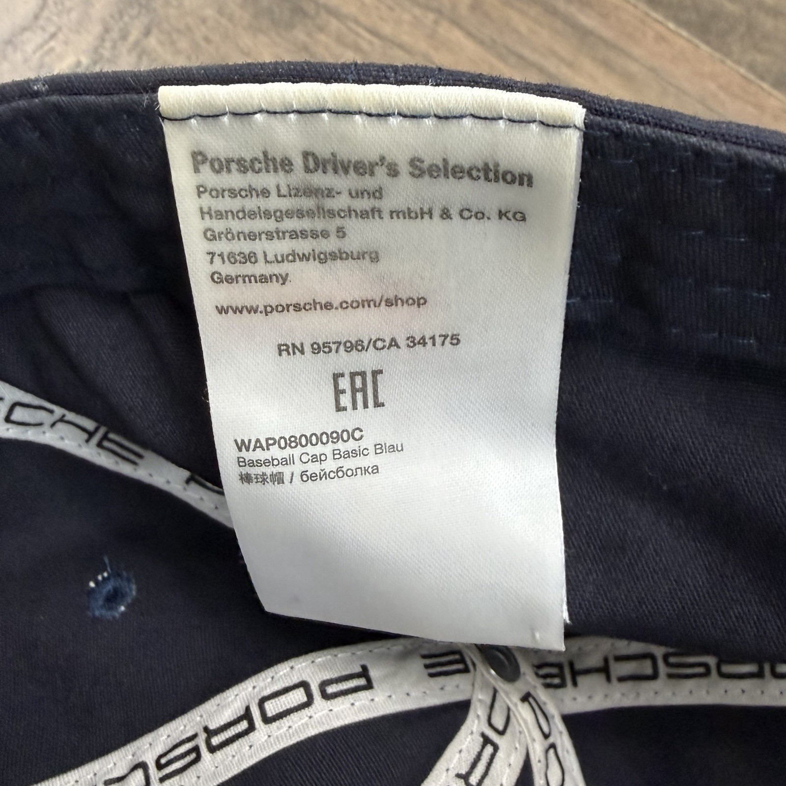 Porsche Hat Adjustable Design Drivers Selection Blue Logo Dad Baseball Cap