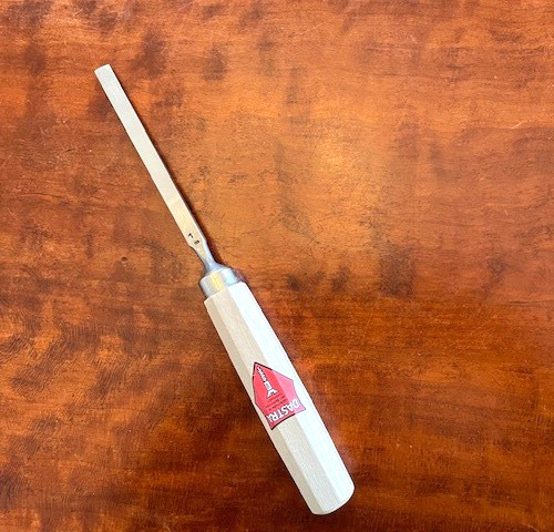 Dastra carving chisel, single bevel, #1 8mm, hornbeam handle