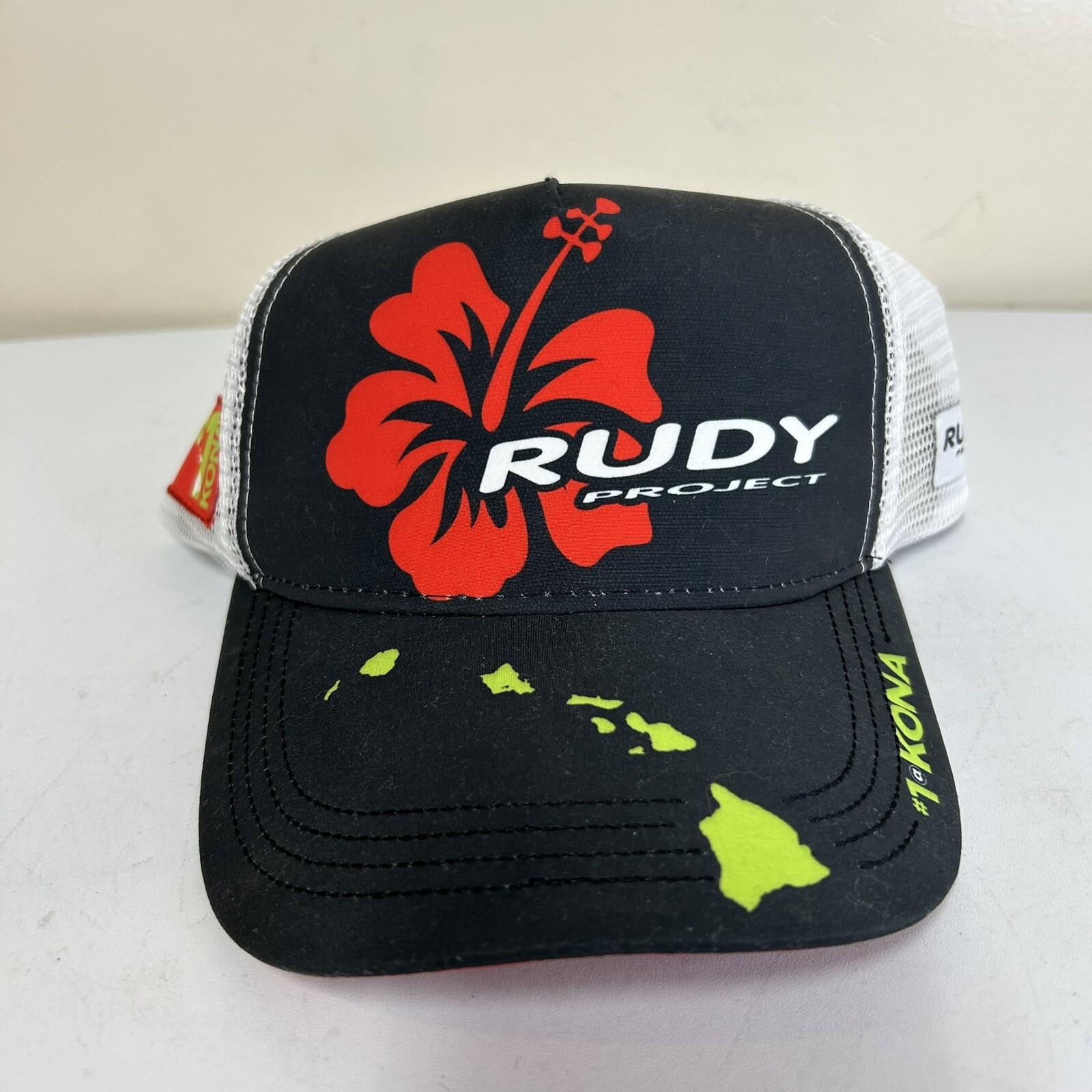 Rudy Project Kona Hawaii Cycling Eyewear Hat Cap Structured Mesh Snapback Black
