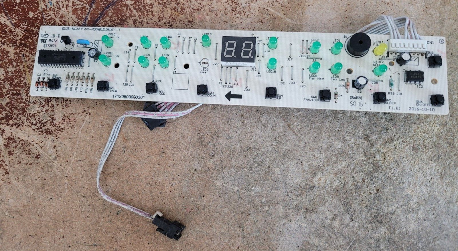 HVAC DISPLAY CONTROL BOARD ELUS-KC35Y1/N1-PD
