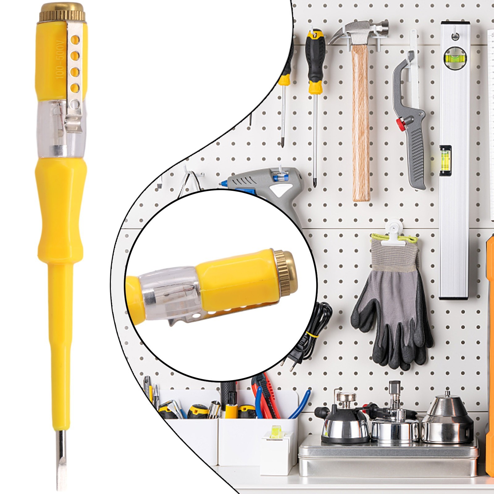 High brightness work neon light bulb electrical test pen voltage indicator
