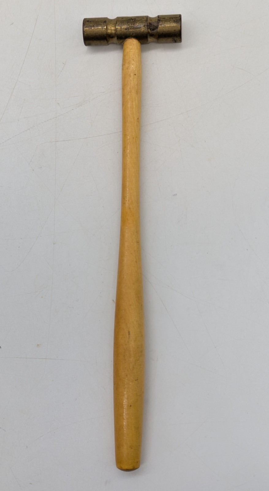 Vtg Peer Brass Hammer Small Tiny Jeweler - 2.9 Oz including handle