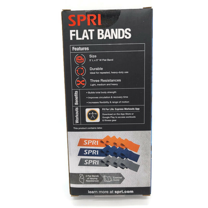 SPRI Flat Bands Light Medium Heavy Resistances New Unopened Free Shipping