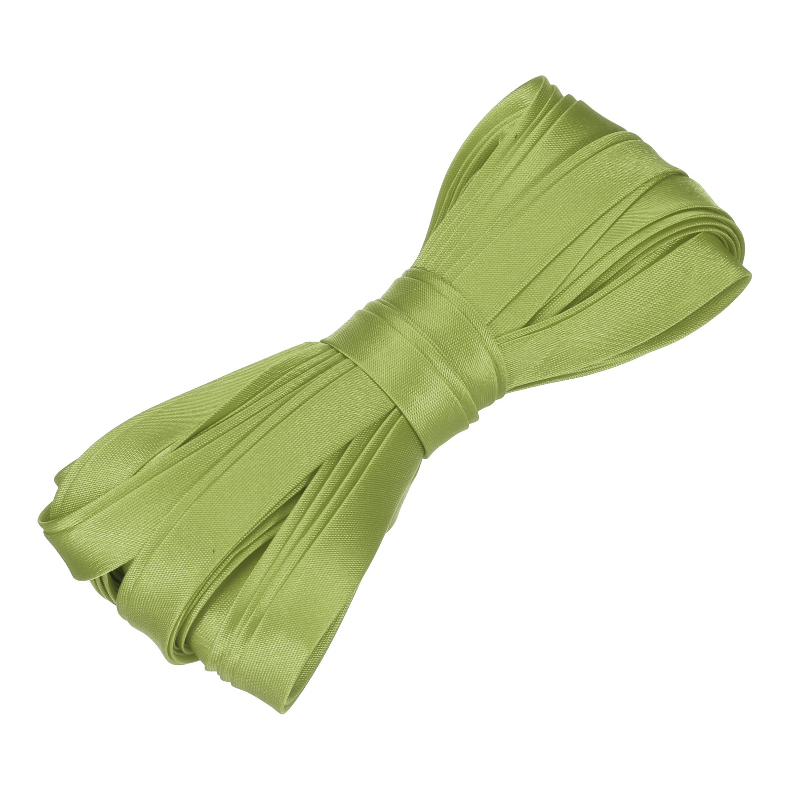 Double Fold Bias Tape 2/5 Inch x 5.5 Yards Satin Pre-fold Tape Grass Green
