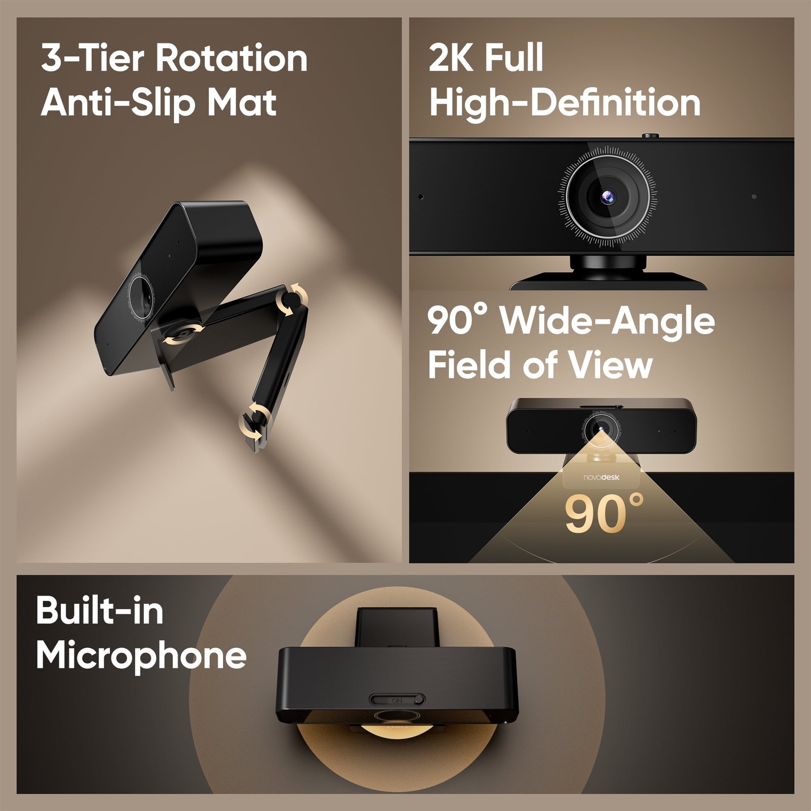 Webcam with Dual Microphone