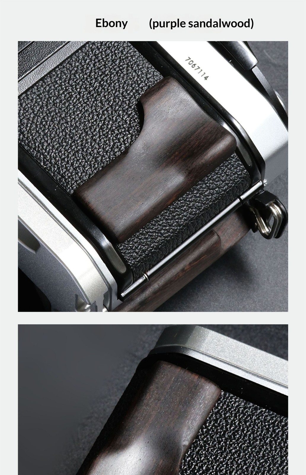 Camera Grip - Wooden HandleCompatible with Nikon FM2 / FM3A / FM / FE / FE2