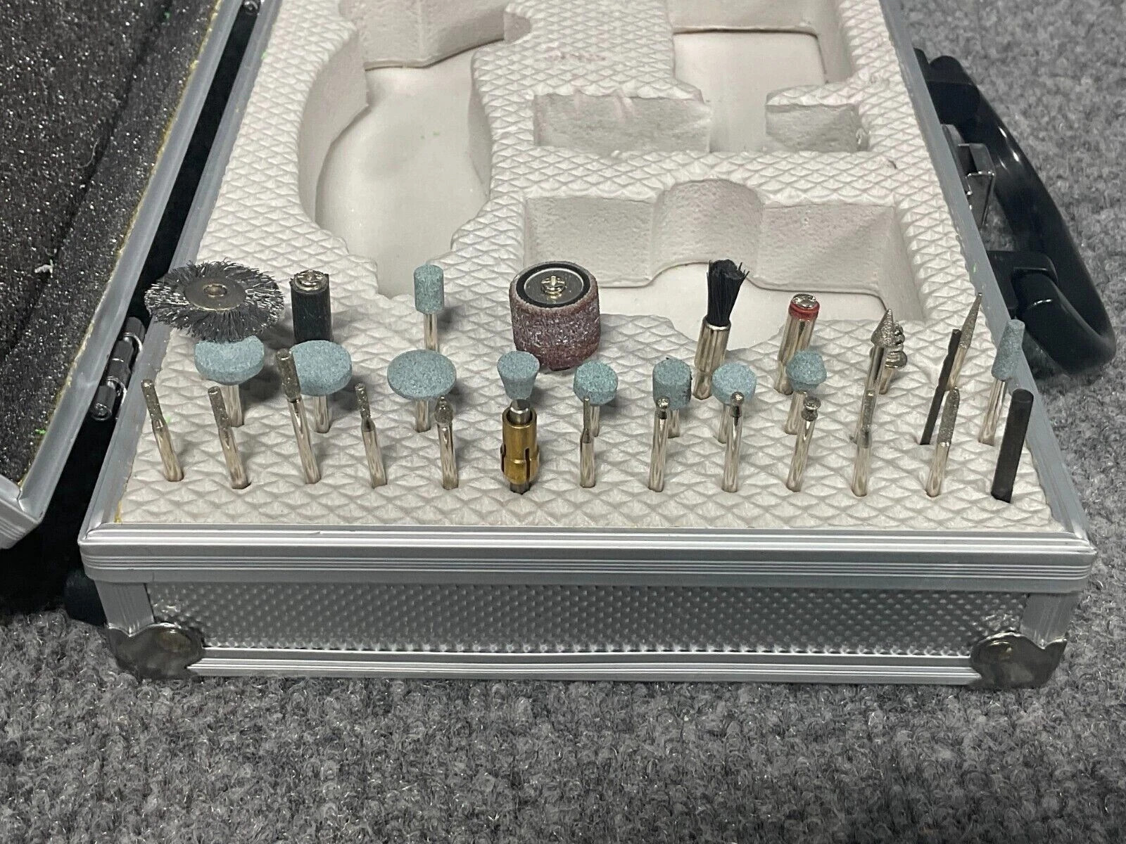 Test Rite JC10048S Mini Rotary Tool Set Used Case Attachments