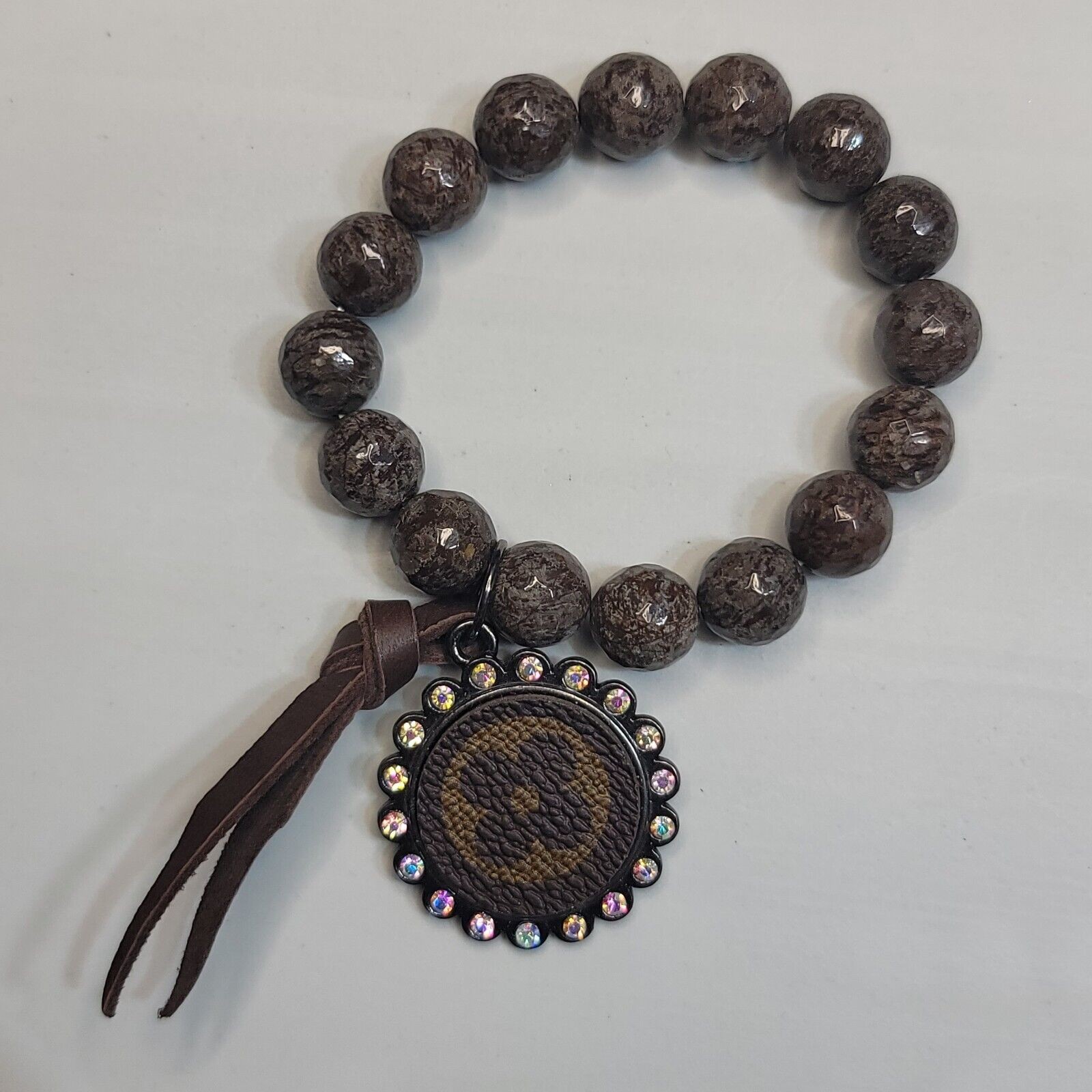 Chocolate Jasper Beaded Stretch Bracelet