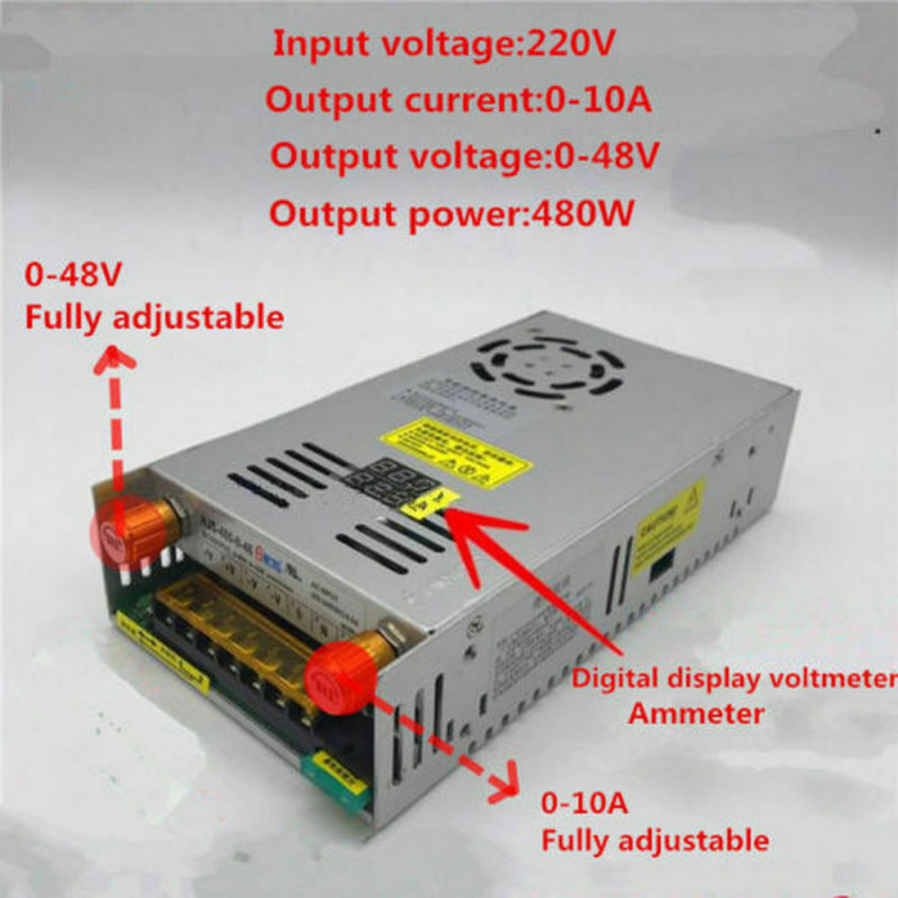 Adjustable Voltage and Current 480W Digital Display Switching Power Supply
