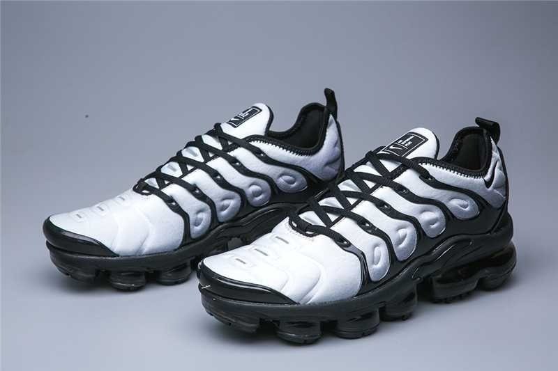 New Nike Air Vapormax TN Plus Men's White and Black Sneakers Running Shoes -
