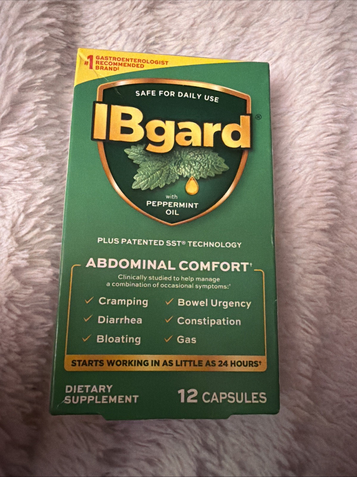 IBgard Abdominal Comfort Peppermint Oil 180 mg (12 Caps) EXP 12/2026