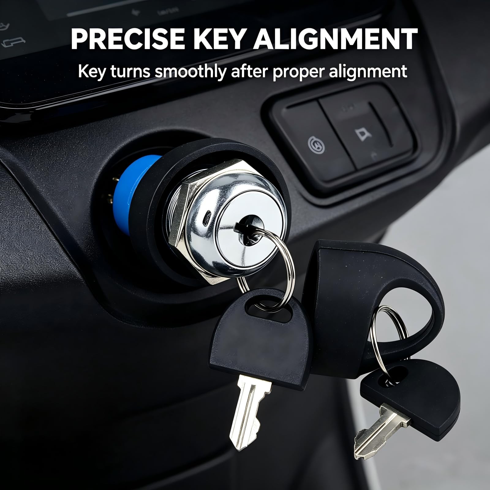 Ignition Switch with 2 Keys, Easy Pull Mobility Scooter Replacement Switch | Com