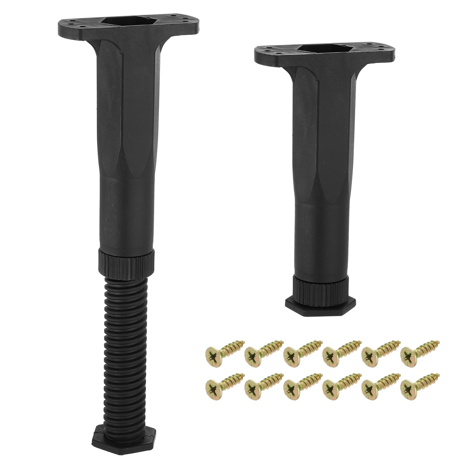 2 Set 11.22 Inch Total Height Adjustable Plastic Bed Frame Center Support Legs