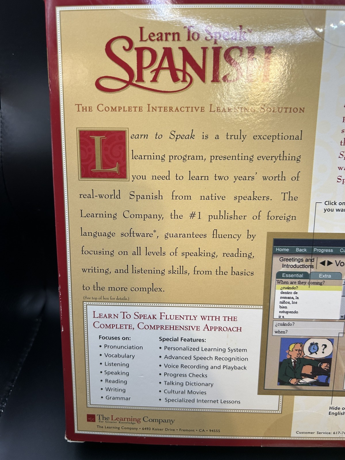 Learn To Speak Spanish Version 8.0 The Learning Company 4-CD Set PC Software