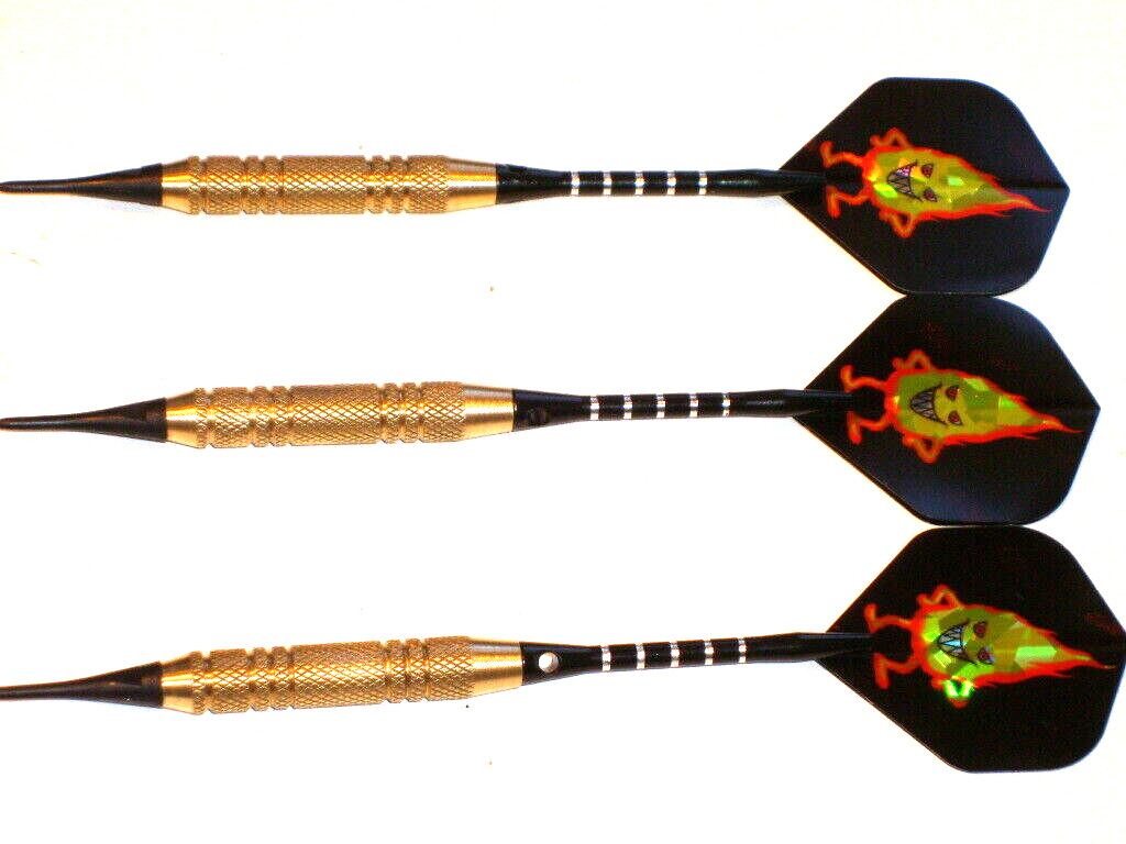 Soft Tip Darts, Used 17 Gram Brass with New Aluminum Shafts & Flights, #2151