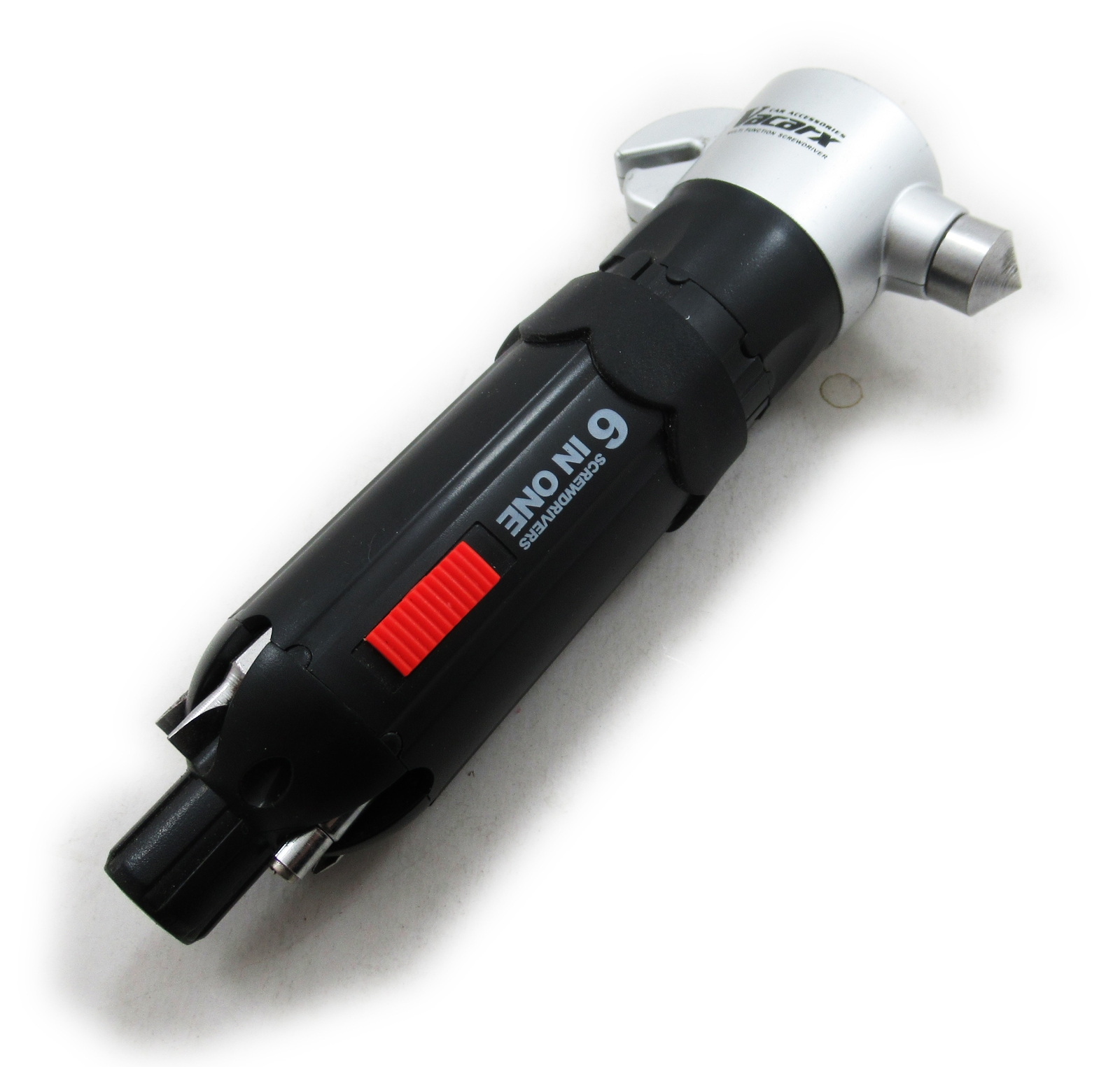 6-in-1 Multi Screwdriver 6 LED Torch Hand Repair Car Emergency Tools Hammer Kit