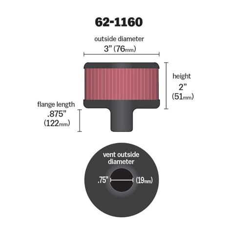 Vent Air Filter/Breather: High Performance, Premium, Washable, Replacement