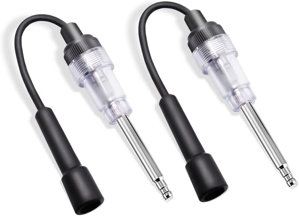 2PCS Inline Spark Plug Tester, Straight Boot Engine Ignition Tester Neon