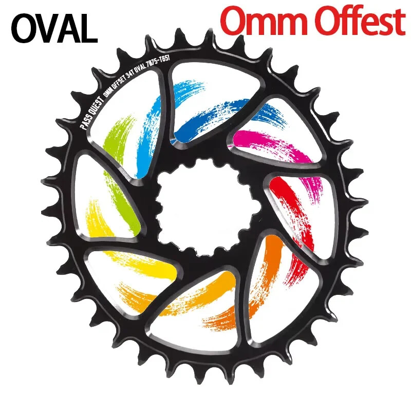 10-12 Ordinary Bicycle Chainring 0mm Offset 28-48T Oval Direct Mount Chainwheel