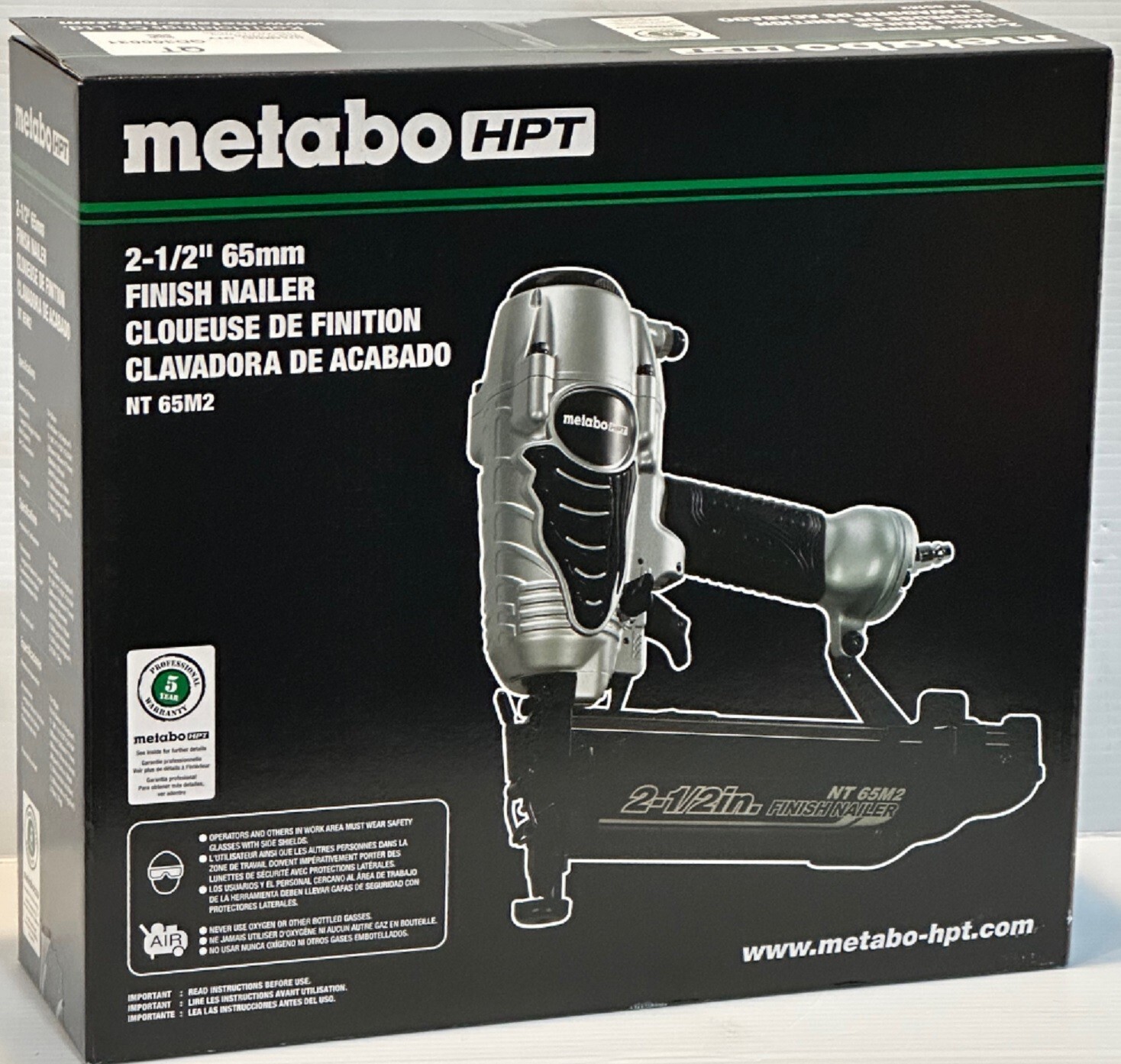 METABO HPT NT65, NT65M2, NT65M2(S) 2-1/2 INCH 16 GAUGE FINISH NAILER