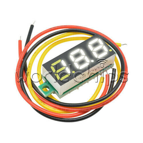 10X DC 0-100V Mini 0.28 inch 3-Digital Voltmeter Led Voltage Panel Meter 3-Wire