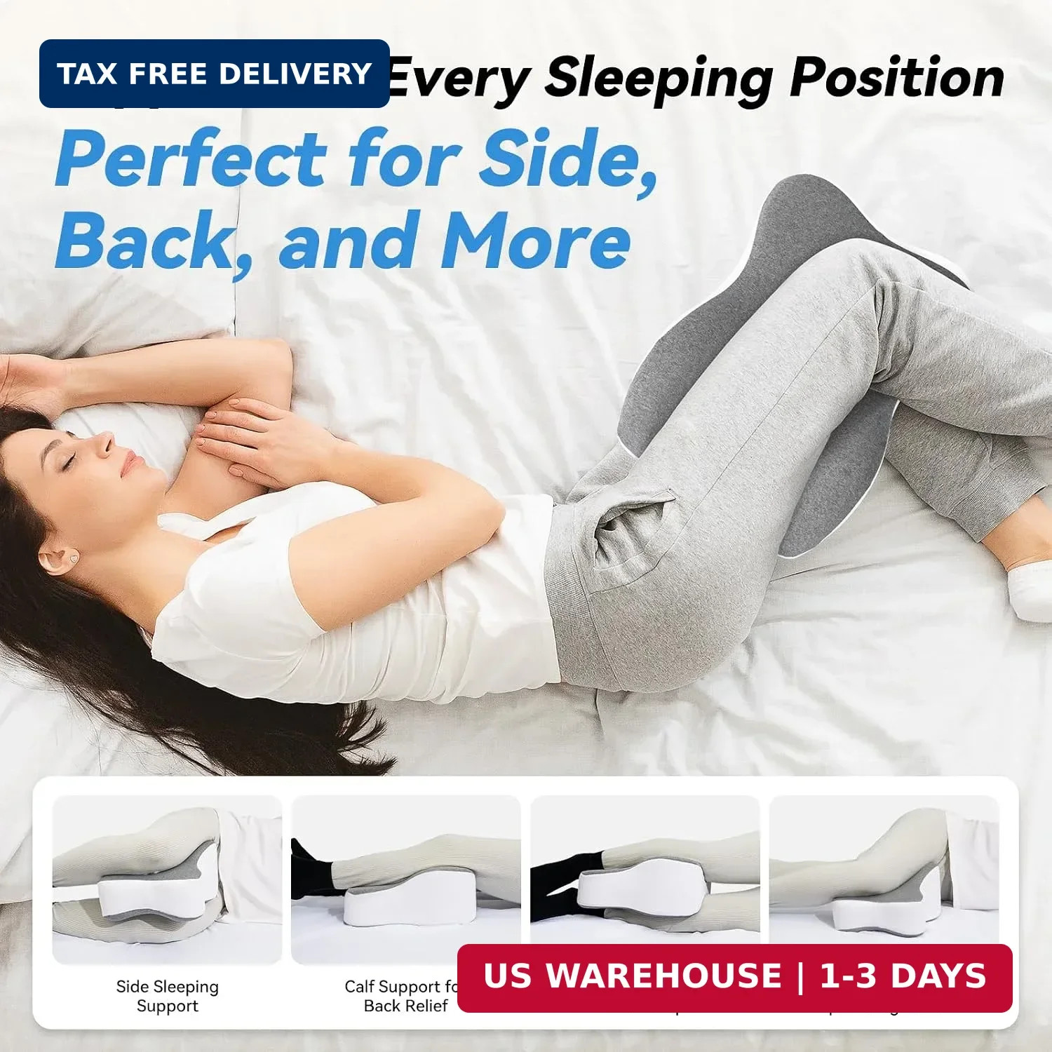 Knee Pillow for Side Sleepers,Leg Pillows for Sciatica,Knees,Hips,Joints Between