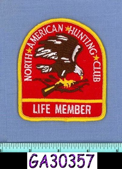 NORTH AMERICAN HUNTING CLUB LIFE MEMBER Shoulder Patch BOW RIFLE EAGLE DNR