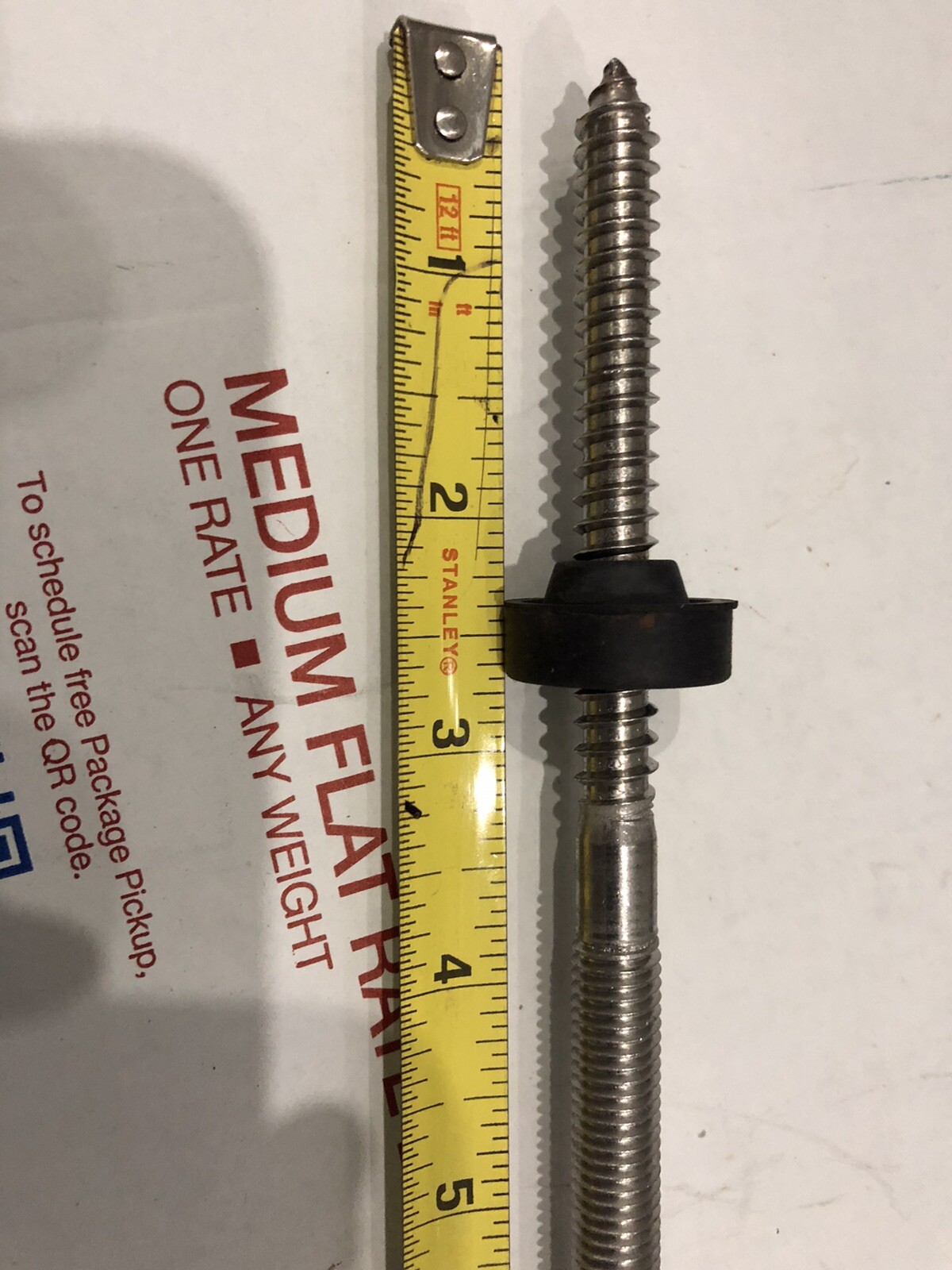 Lot of 4-pieces HANGER BOLT 10” x 3/8“ STAINLESS SCREW -Quick Install HEX