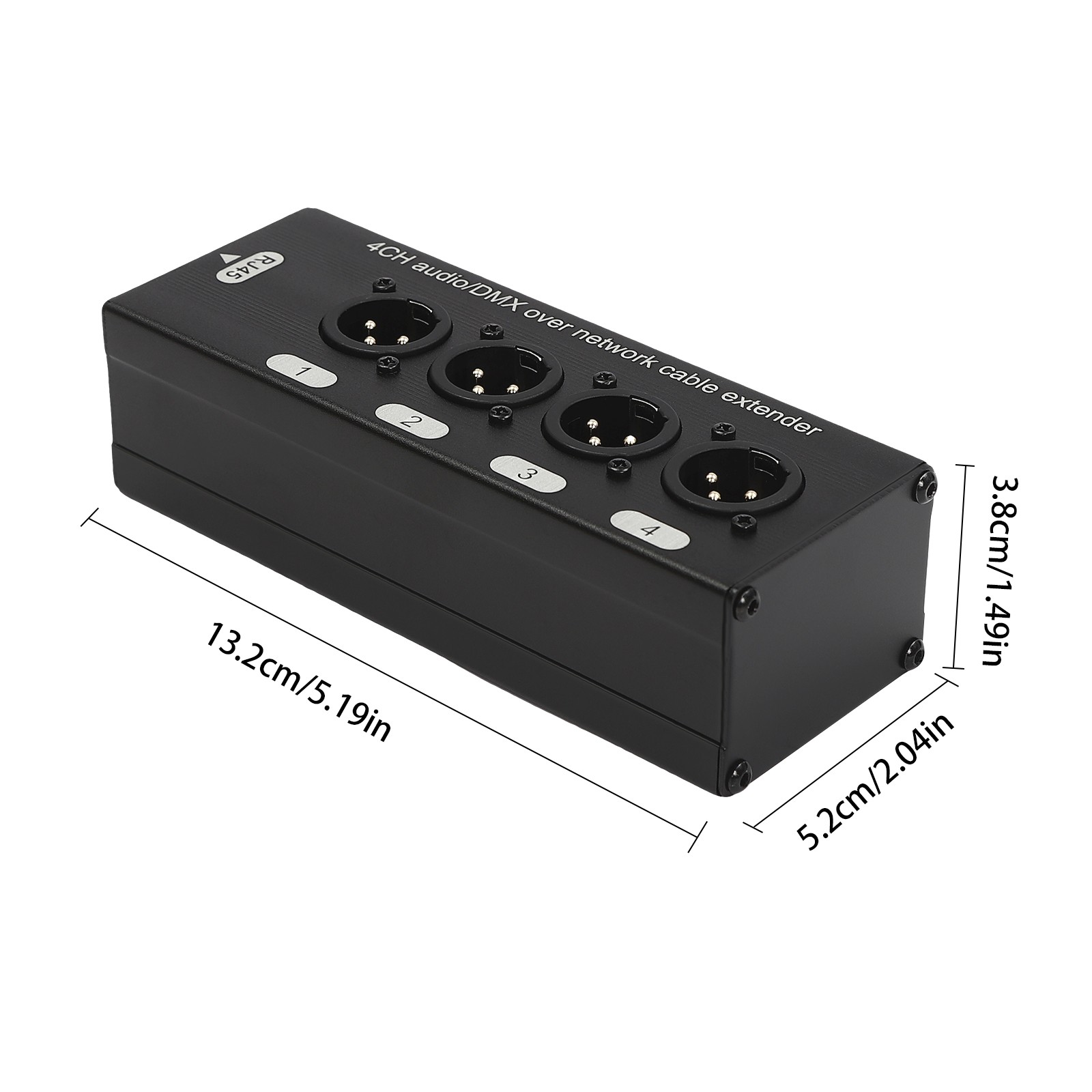 2PCS 4 Channel XLR Male Female to Single Ethercon Audio Network Cable Extender